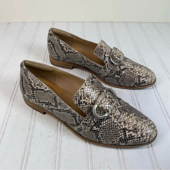 Corso Como Shoes Corso Como Clara Leather Snake Print Loafers